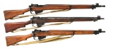 3 BRITISH MILITARY NO.4 BOLT ACTION RIFLES.