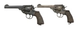 2 WEBLEY MARK VI SERVICE REVOLVERS.