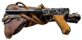 DWM 1914 ARTILLERY LUGER SEMI AUTO PISTOL RIG.