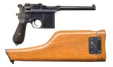 MAUSER C96 PRE WAR COMMERCIAL SEMI AUTO PISTOL.