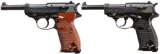 2 MAUSER & SPREEWERK P.38 SEMI AUTO PISTOLS.