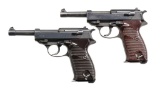 2 P38 SEMI AUTO PISTOLS. MAUSER & WALTHER.