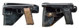 2 FABRIQUE NATIONALE 1922 SEMI AUTO PISTOLS.