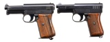 2 MAUSER POCKET MODEL SEMI AUTO PISTOLS.