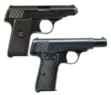 2 WALTHER SEMI AUTO PISTOLS.