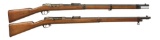 2 ANTIQUE BOLT ACTION RIFLES, AMBURG & OTTOMAN.