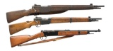 3 FRENCH BOLT ACTION RIFLES.