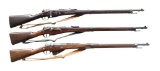 3 BERTHIER BOLT ACTION RIFLES.