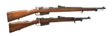 2 DWM 1891 PERUVIAN BOLT ACTION RIFLES.