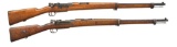2 MODEL 1893 MIDEASTERN BOLT ACTION RIFLES.