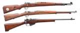 3 MILITARY BOLT ACTION RIFLES.