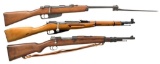 3 BOLT ACTION CARBINES, ITALIAN, POLISH, FN.