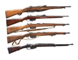 5 STEYR BOLT ACTION RIFLES.
