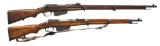 2 AUSTRIAN MODEL 1888-1890 BOLT ACTION RIFLES.