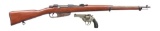 ITALIAN BOLT ACTION RIFLE & IVER JOHNSON REVOLVER.