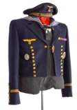 WWII GERMAN KREIGSMARINE NCO JACKET & CAP.