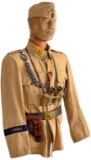 WWII GERMAN LUFTWAFFE TROPICAL UNIFORM & CAP.
