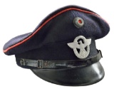 WWII GERMAN ENLISTED RAILWAY POLICE VISOR