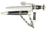 WWII GERMAN CHAINED SS DAGGER.