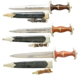 3 WWII GERMAN NSKK DAGGERS.