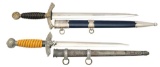 2 WWII GERMAN LUFTWAFFE DAGGERS.