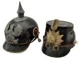 8 PIECES OF GERMAN HEADGEAR.