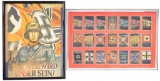 21 WWII GERMAN POSTCARDS & 1 PROPOGANDA POSTER.