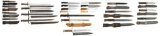 25 BAYONETS/KNIVES & 1 SCABBARD.