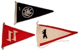 5 WWII GERMAN MOTIF PENNANTS.