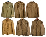 6 WWI ERA AERO SQUADRON UNIFORMS.