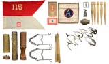 WWI GROUP INC. CAVALRY ITEMS, TRENCH ART & FABRIC.