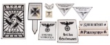 10 REPRO WWII GERMAN MOTIF PORCELAIN SIGNS.