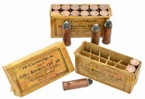 THREE BOXES (1 UNOPENED) OF EARLY 45 COLT AMMO.