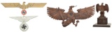 4 WWII GERMAN DECORATIVE WALL & DESK EAGLES.