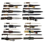 12 WWII AXIS BAYONETS.