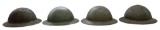 4 M1917 US HELMETS.