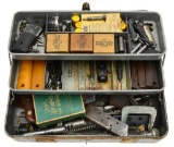 TACKLEBOX OF MISC. FIREARM RELATED PARTS, ETC.