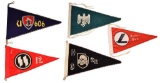 5 WWII GERMAN MOTIF PENNANTS.