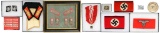 WWII GERMAN STYLE INSIGNIA & RELATED MATERIAL.