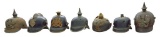 7 WWI & EARLIER GERMAN MILITARY HELMETS.