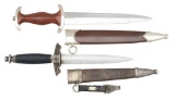 2 ORIGINAL & 1 REPRODUCTION WWII GERMAN DAGGERS.