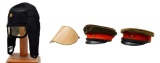 3 WWII JAPANESE HATS & 1 VISOR.