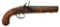 SHARPE BRASS BARREL FLINTLOCK TRADE PISTOL.