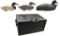 2 MITCHELL DECOYS, 1 CORK EXAMPLE & 1 STRONG BOX.