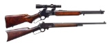 2 MARLIN LEVER ACTION RIFLES.