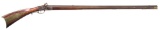 UNMARKED FULL STOCK FLINTLOCK KENTUCKY RIFLE.