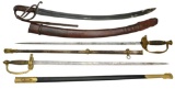 3 19TH CENTURY SWORDS.