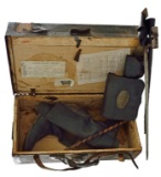 GROUPING OF LEATHER ITEMS PLUS TRUNK ATTRIBUTED TO