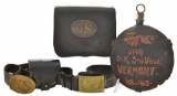 MODEL 55 CARTRIDGE BOX, BELT & BUCKLE, CANTEEN,