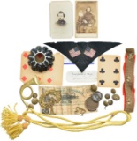 19TH CENTURY MILITARY INSIGNIA & RELATED MATERIAL.